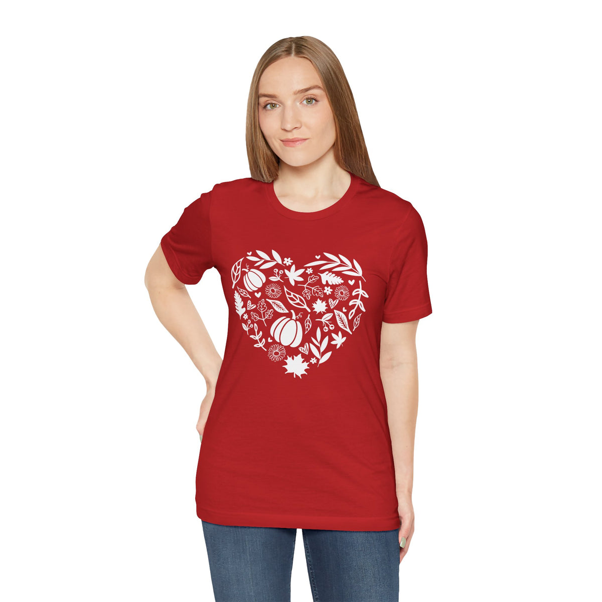 Fall Heart Unisex Jersey Short Sleeve Tee