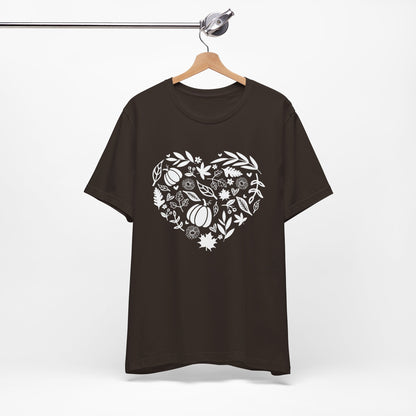 Fall Heart Unisex Jersey Short Sleeve Tee
