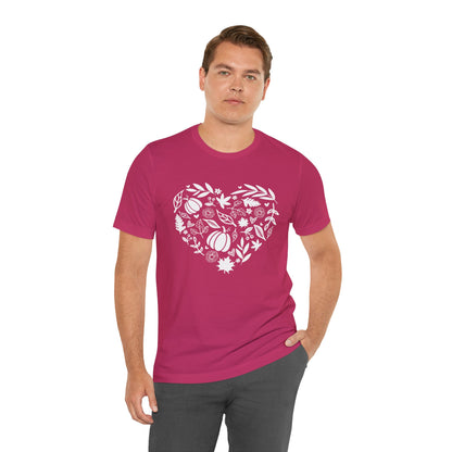 Fall Heart Unisex Jersey Short Sleeve Tee