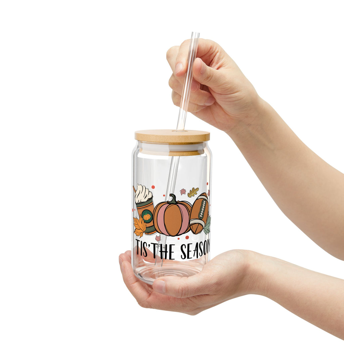 Tis The Season Sipper Glass, 16oz