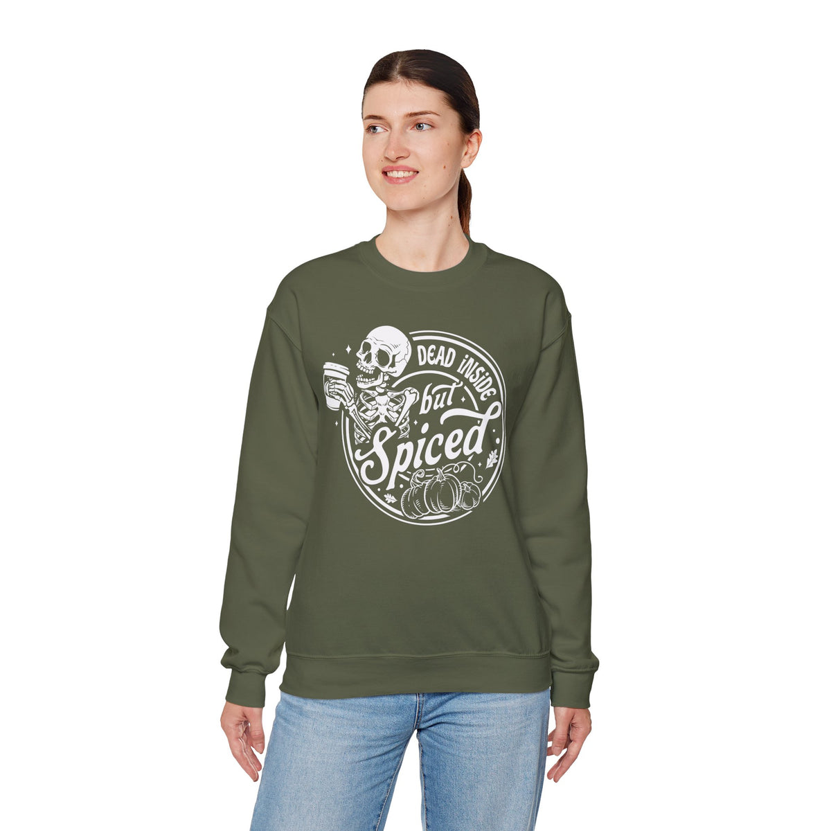 Dead Inside but Spiced Unisex Heavy Blend™ Crewneck Sweatshirt