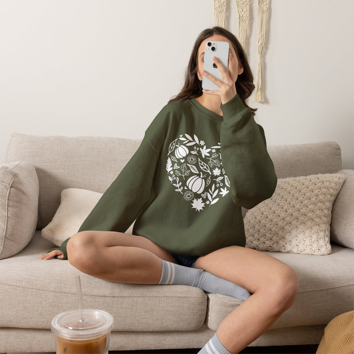 Fall Heart Unisex Heavy Blend™ Crewneck Sweatshirt