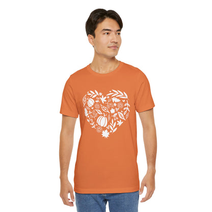 Fall Heart Unisex Jersey Short Sleeve Tee