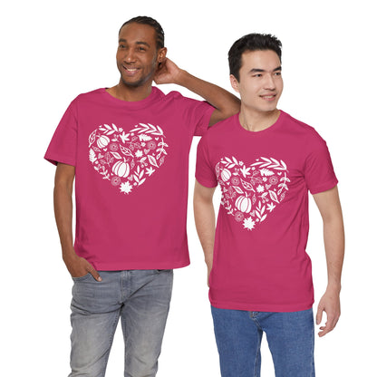 Fall Heart Unisex Jersey Short Sleeve Tee