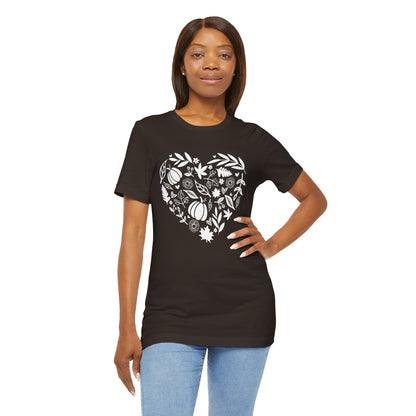 Fall Heart Unisex Jersey Short Sleeve Tee