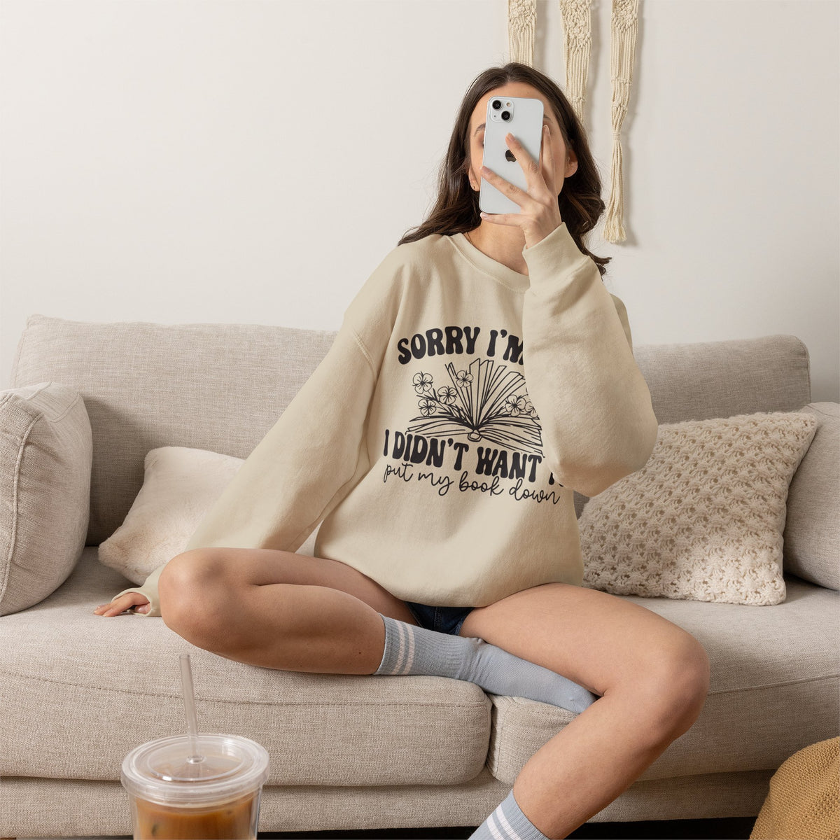 Sorry I'm Late I Didn't Want to Put My Book Down Unisex Heavy Blend™ Crewneck Sweatshirt