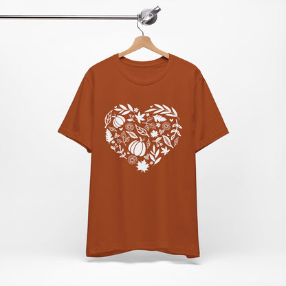 Fall Heart Unisex Jersey Short Sleeve Tee