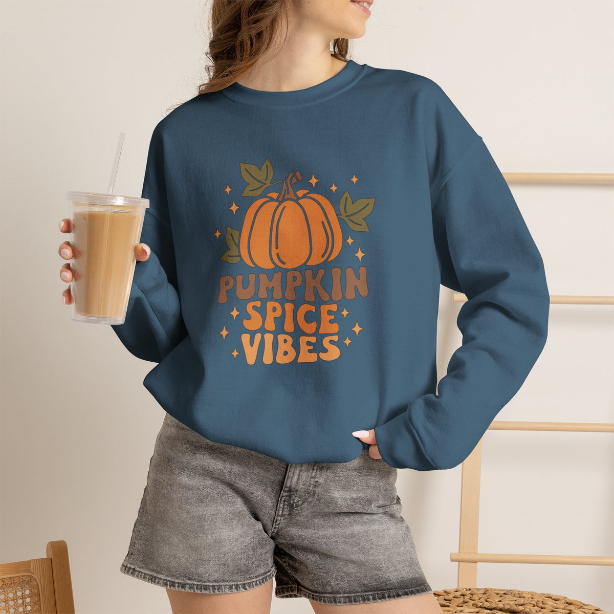 Pumpkin Spice Vibes Unisex Heavy Blend™ Crewneck Sweatshirt