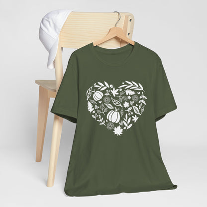 Fall Heart Unisex Jersey Short Sleeve Tee
