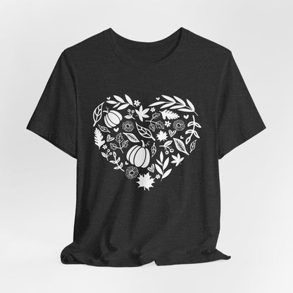 Fall Heart Unisex Jersey Short Sleeve Tee