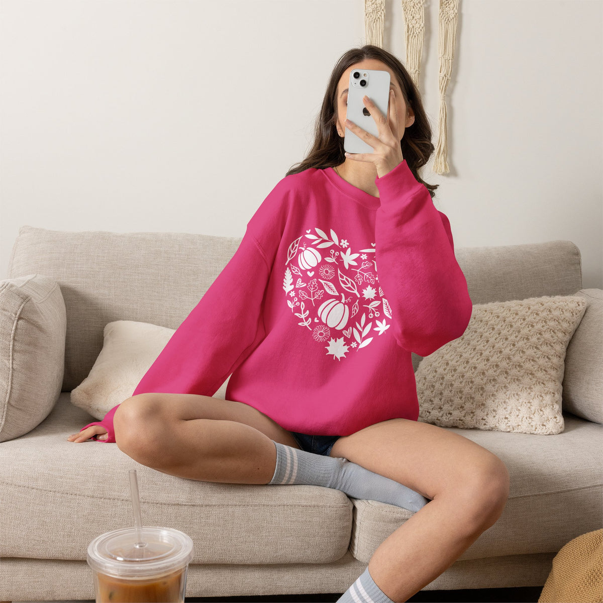 Fall Heart Unisex Heavy Blend™ Crewneck Sweatshirt