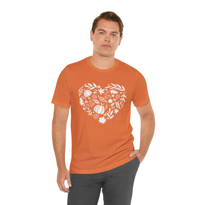 Fall Heart Unisex Jersey Short Sleeve Tee