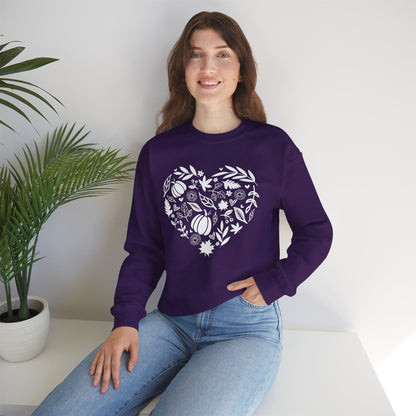 Fall Heart Unisex Heavy Blend™ Crewneck Sweatshirt