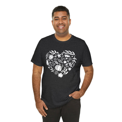 Fall Heart Unisex Jersey Short Sleeve Tee