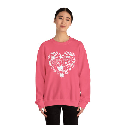 Fall Heart Unisex Heavy Blend™ Crewneck Sweatshirt