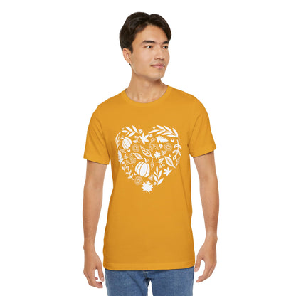 Fall Heart Unisex Jersey Short Sleeve Tee
