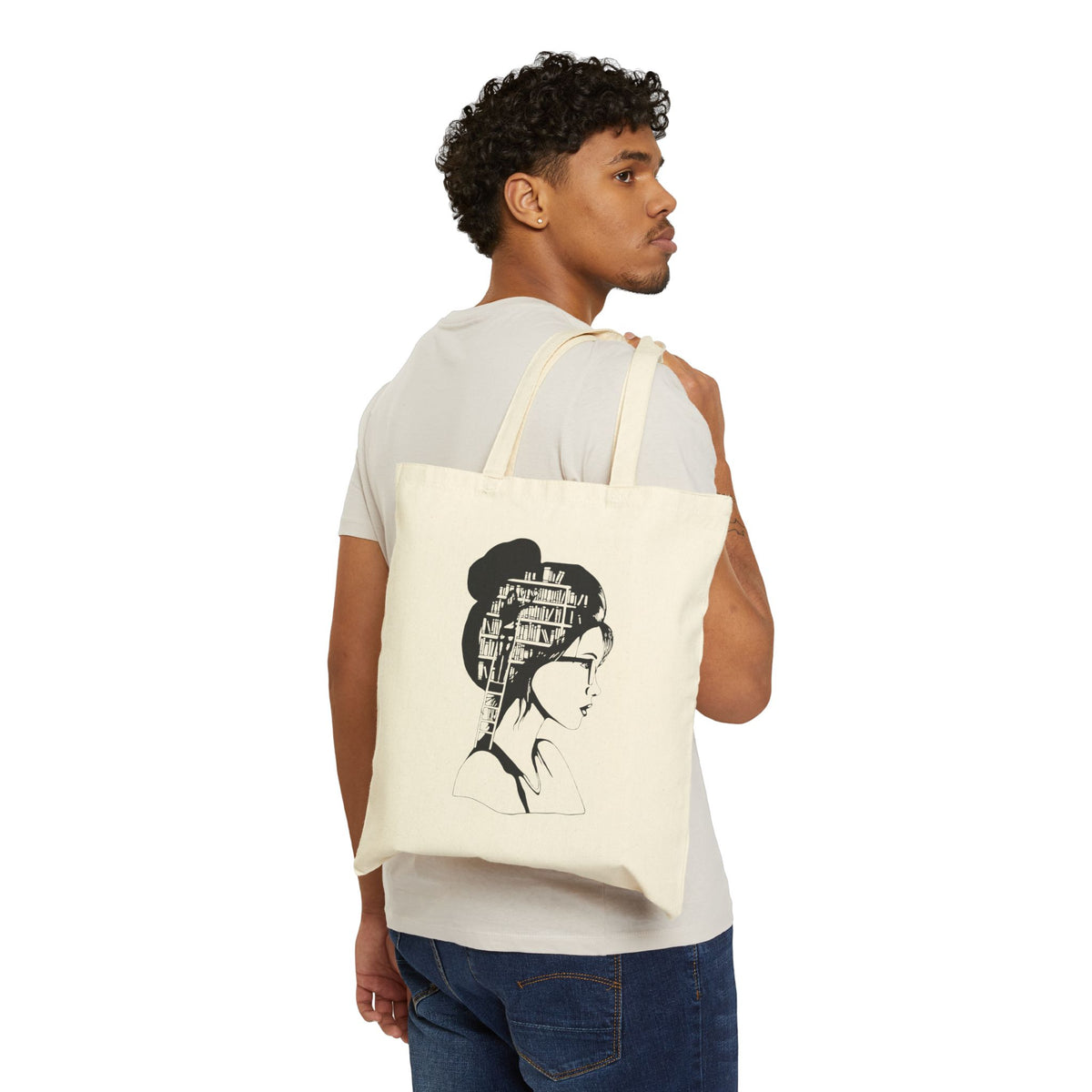 Inside a Bookworm's Mind Cotton Canvas Tote Bag