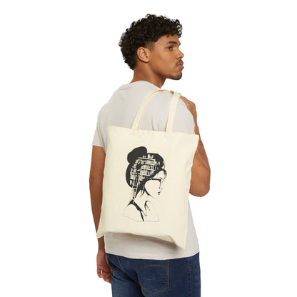 Inside a Bookworm's Mind Cotton Canvas Tote Bag