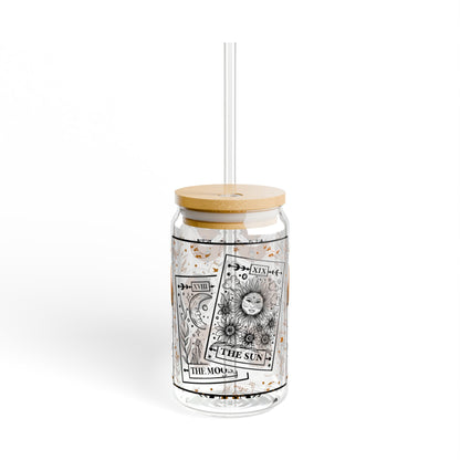 Sun and Moon Tarot Sipper Glass, 16oz