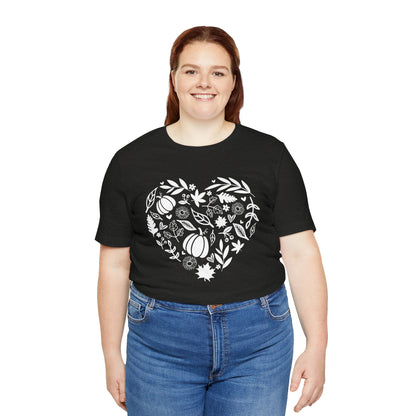 Fall Heart Unisex Jersey Short Sleeve Tee