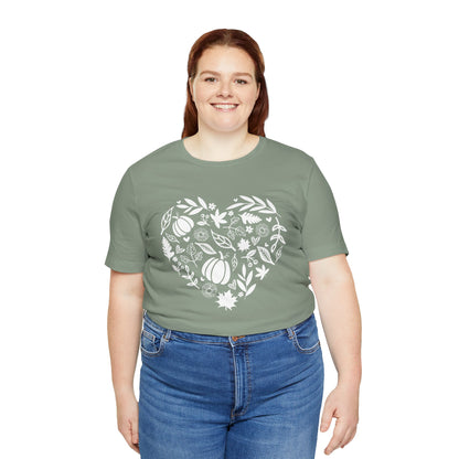 Fall Heart Unisex Jersey Short Sleeve Tee