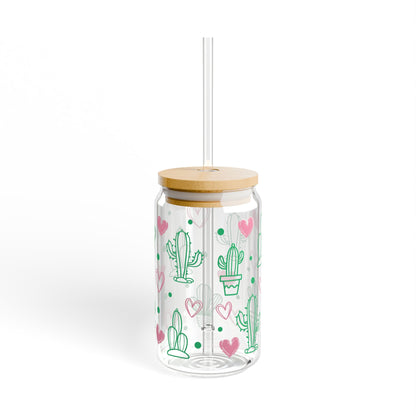 Cactus Love Sipper Glass, 16oz
