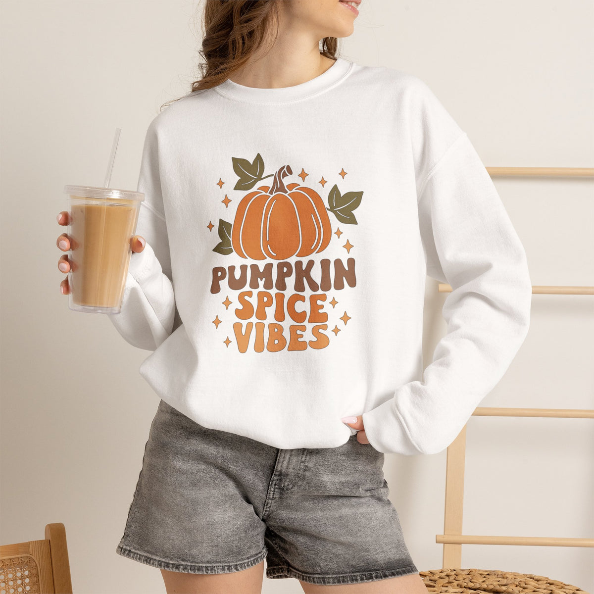 Pumpkin Spice Vibes Unisex Heavy Blend™ Crewneck Sweatshirt