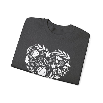 Fall Heart Unisex Heavy Blend™ Crewneck Sweatshirt