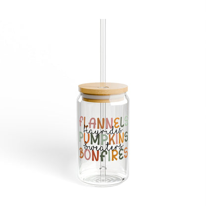 Fall Things Sipper Glass, 16oz