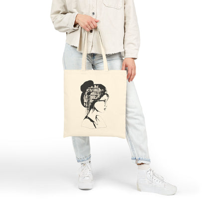 Inside a Bookworm's Mind Cotton Canvas Tote Bag