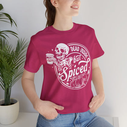Dead Inside but Spiced Unisex Jersey Short Sleeve Tee