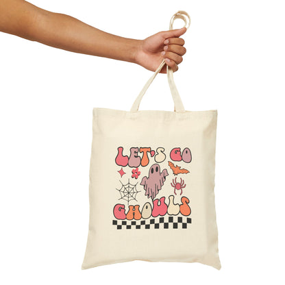 Let's Go Ghouls Cotton Canvas Tote Bag