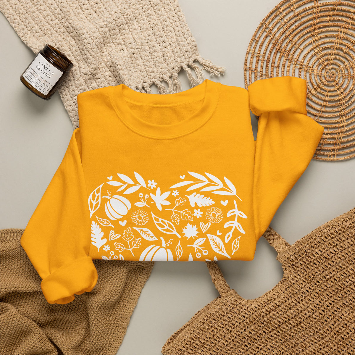 Fall Heart Unisex Heavy Blend™ Crewneck Sweatshirt