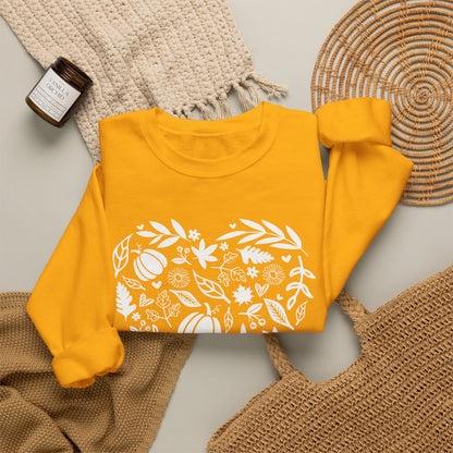 Fall Heart Unisex Heavy Blend™ Crewneck Sweatshirt