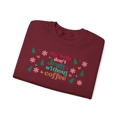 My Bells Don't Jingle without Coffee Unisex Heavy Blend™ Crewneck Sweatshirt