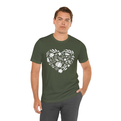 Fall Heart Unisex Jersey Short Sleeve Tee
