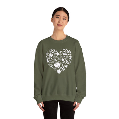 Fall Heart Unisex Heavy Blend™ Crewneck Sweatshirt