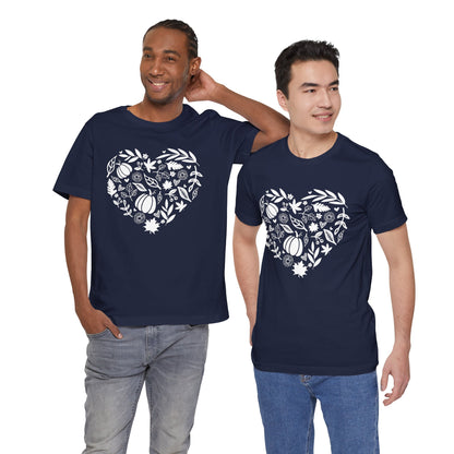 Fall Heart Unisex Jersey Short Sleeve Tee