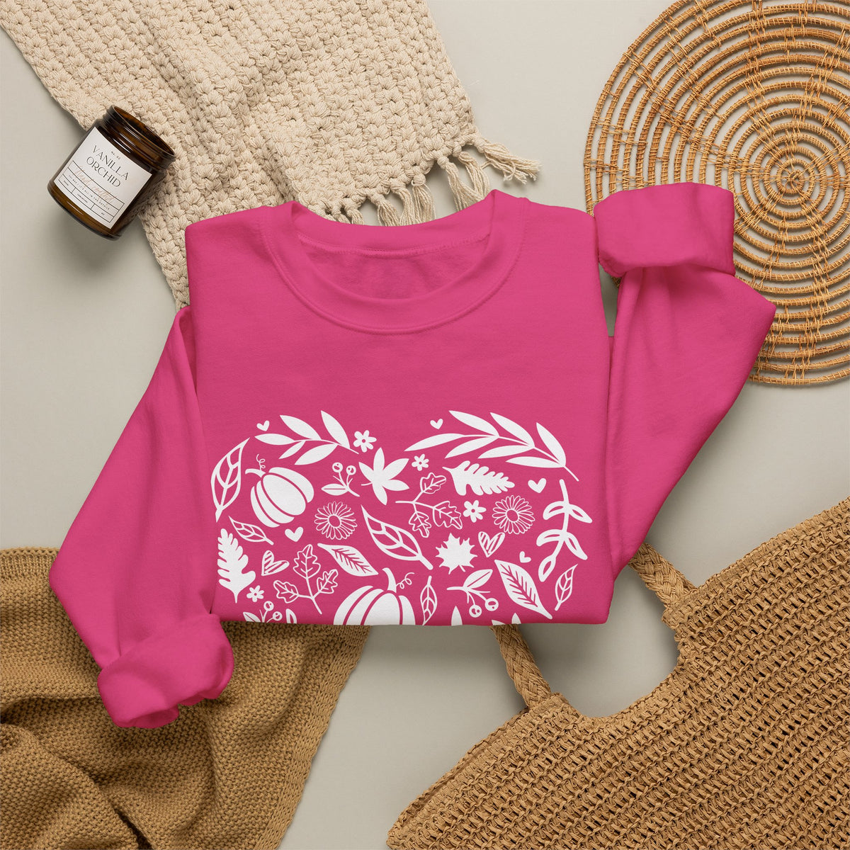 Fall Heart Unisex Heavy Blend™ Crewneck Sweatshirt