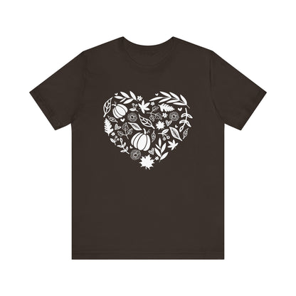 Fall Heart Unisex Jersey Short Sleeve Tee