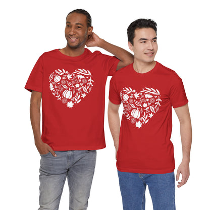 Fall Heart Unisex Jersey Short Sleeve Tee