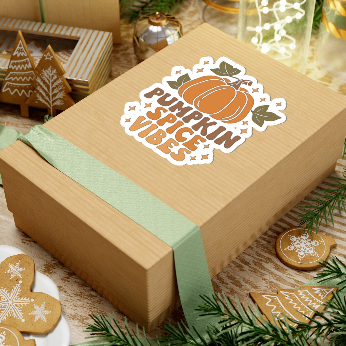 Pumpkin Spice Vibes Kiss-Cut Stickers