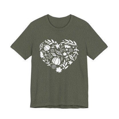 Fall Heart Unisex Jersey Short Sleeve Tee