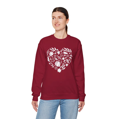Fall Heart Unisex Heavy Blend™ Crewneck Sweatshirt