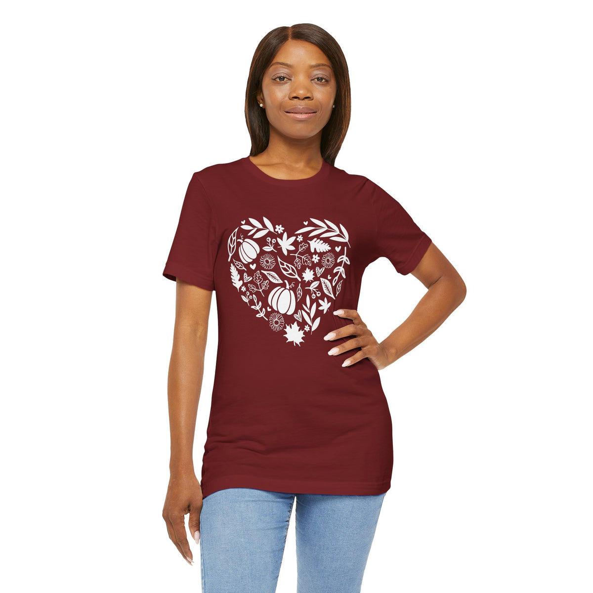 Fall Heart Unisex Jersey Short Sleeve Tee