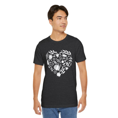 Fall Heart Unisex Jersey Short Sleeve Tee