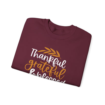 Thankful Grateful Blessed Unisex Heavy Blend™ Crewneck Sweatshirt