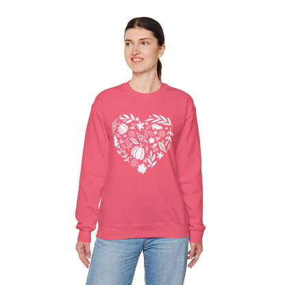 Fall Heart Unisex Heavy Blend™ Crewneck Sweatshirt
