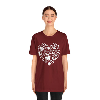 Fall Heart Unisex Jersey Short Sleeve Tee
