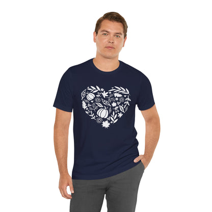 Fall Heart Unisex Jersey Short Sleeve Tee